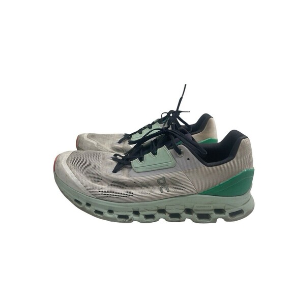 On Cloudstratus Men Size 12 Gray Green White Light Running Shoes main image 14
